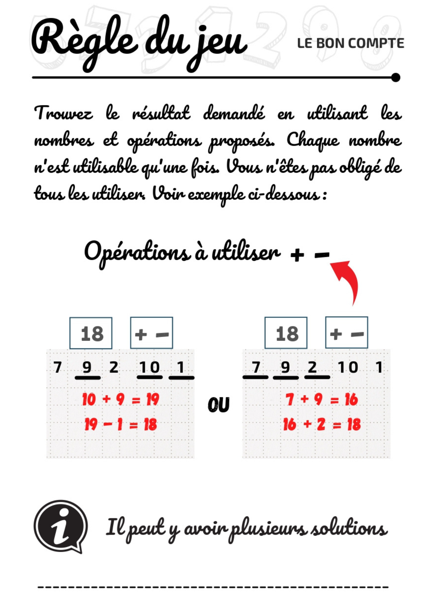 Le compte est bon